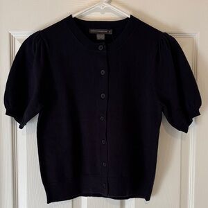French Connection Black Puff Sleeve Blouse